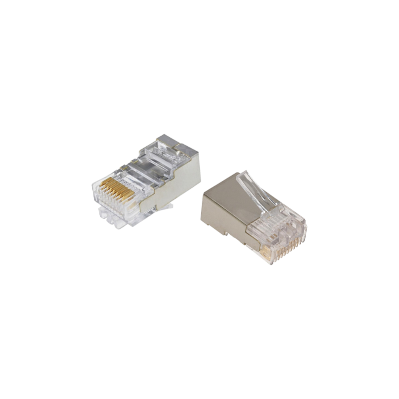 Ficha Conector Rj-45 Blindada X Unidad