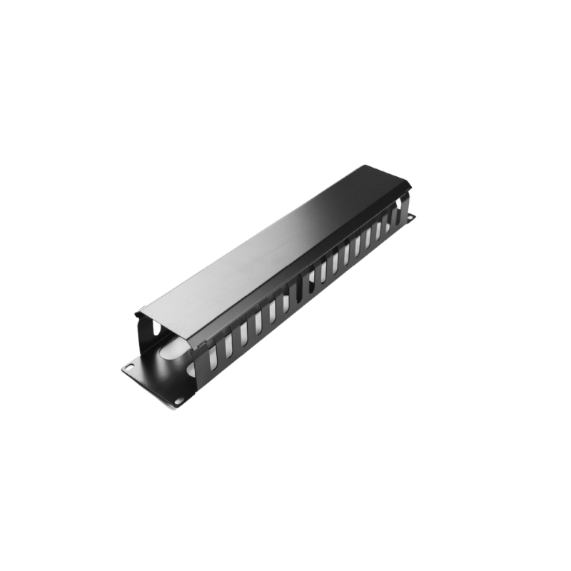 ORGANIZADOR DE CABLEADO CON TAPA 2 UNIDADES