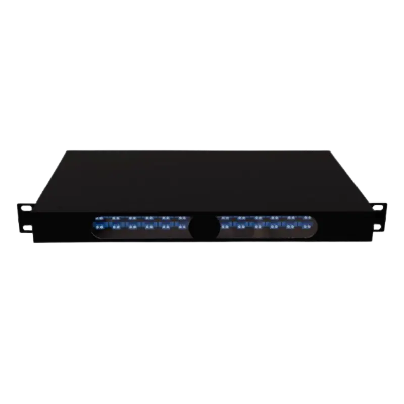 DISTRIBUIDOR DE FIBRA OPTICA 24 PUERTOS CON ADAPTADOR LC/PC CON PIGTAILS CON PROTECCION FRONTAL