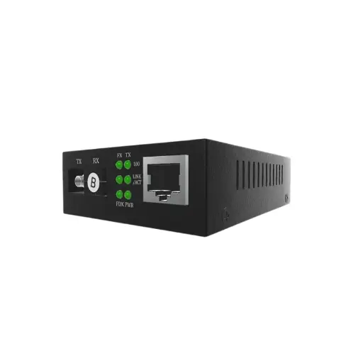 [FIBER-MEDIA-CONVERTER-SC-1310-20] MEDIA CONVERTER MONOMODO 10/100 1310nm 20KM CONECTOR SC/PC - Con fuente