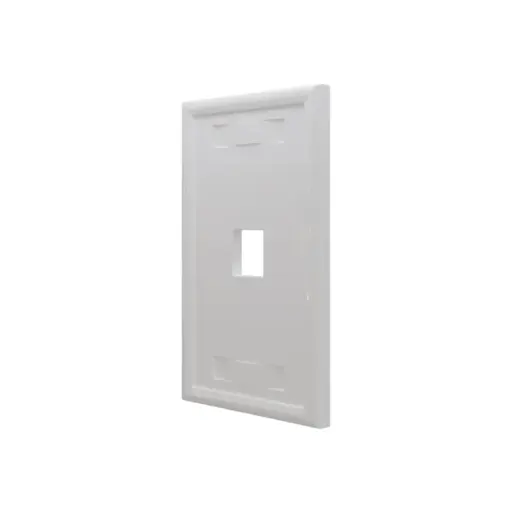 [LAN-FACEPLATE-1] Tapa Bastidor 1 Puerto Cat5E/Cat6 Rj45 