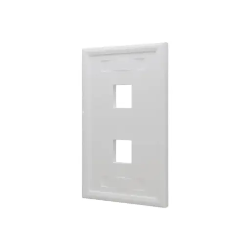 [LAN-FACEPLATE-2] Tapa Bastidor 2 Puertos RJ45 CAT5E-CAT6