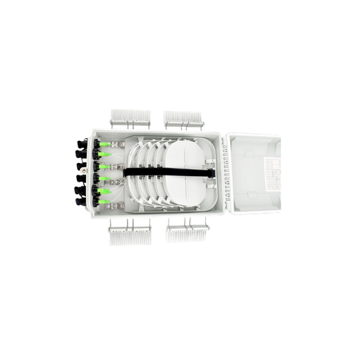 [FIBER-NAP-EC-4X8-2] NAP CAJA EXTERIOR FTTH EASY CONNECT 4X8  CON SPLITTER 1X8 CONECTOR SC/APC CON SANGRIA