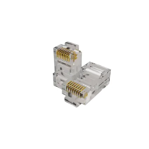 [LAN-RJ45-CAT5-2] Plug RJ45 CAT5e Blindado 100 Unidades