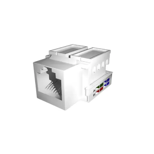 [LAN-JACK-CAT5-1] Jack Rj45 Blanco Cat5E
